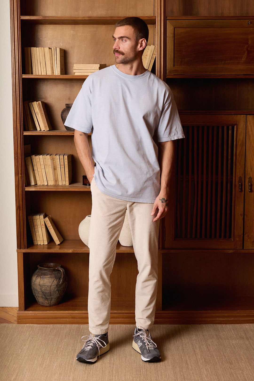 Pantalón Pana Cintura Goma Hielo