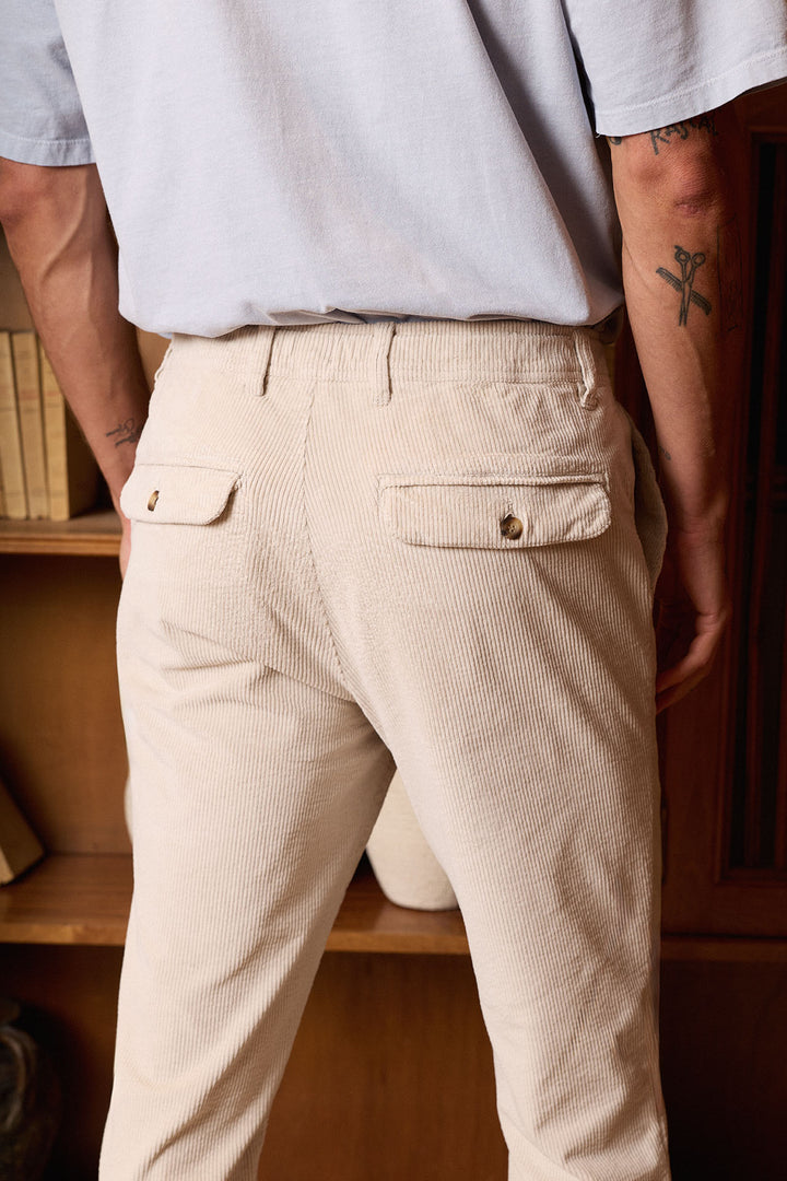 Pantalón Pana Cintura Goma Hielo