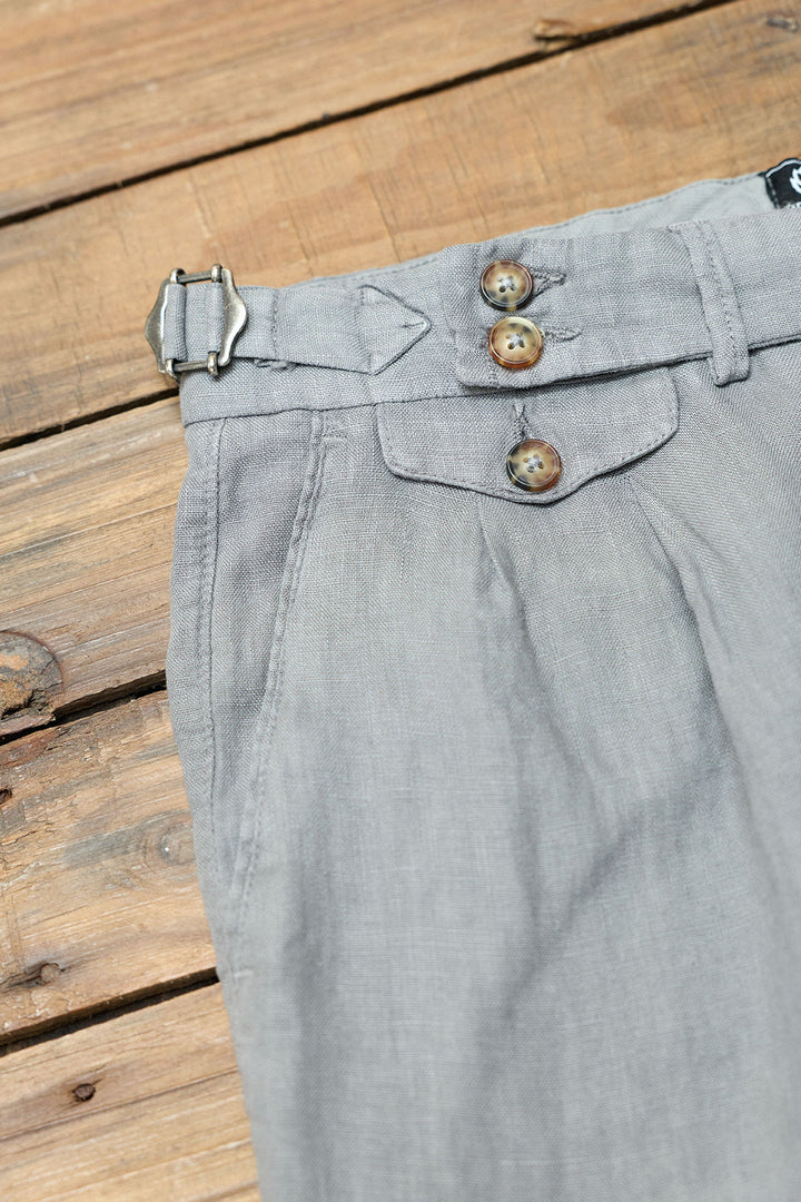 Tailored Trousers in Anthracite Grey Linen