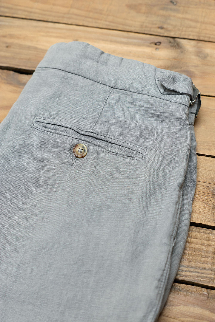 Tailored Trousers in Anthracite Grey Linen