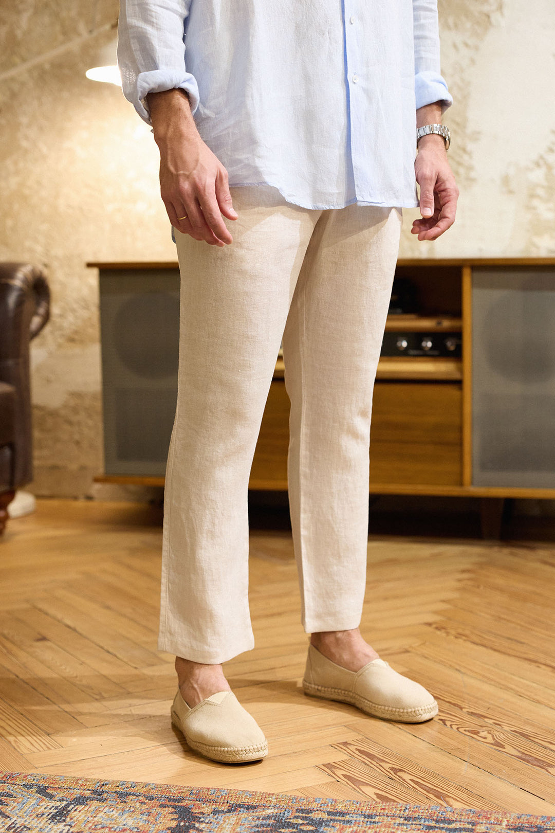 Pantalón Sartorial Lino Hielo