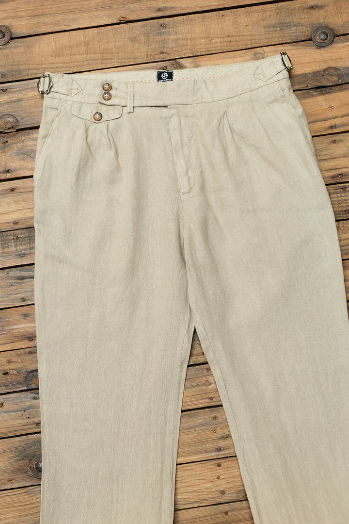 Tailored Trousers in Toasted Linen