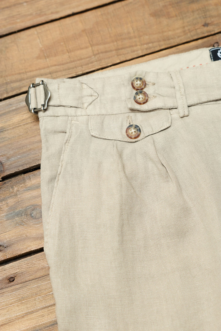 Tailored Trousers in Toasted Linen