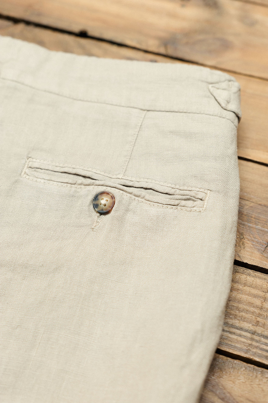 Tailored Trousers in Toasted Linen