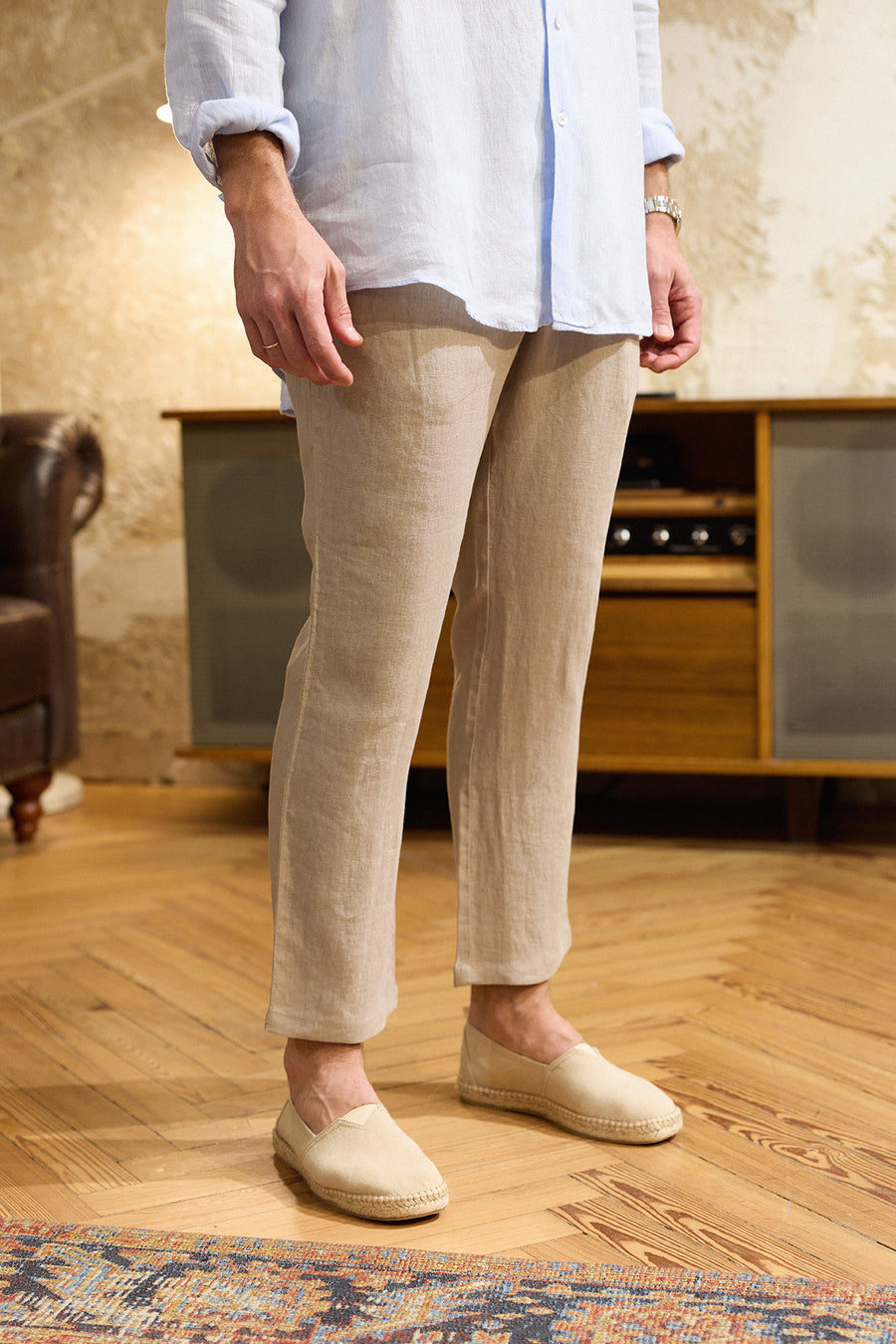 Pantalón Sartorial Lino Tostado