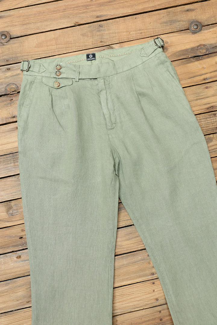 Pantalón Sartorial Lino Verde