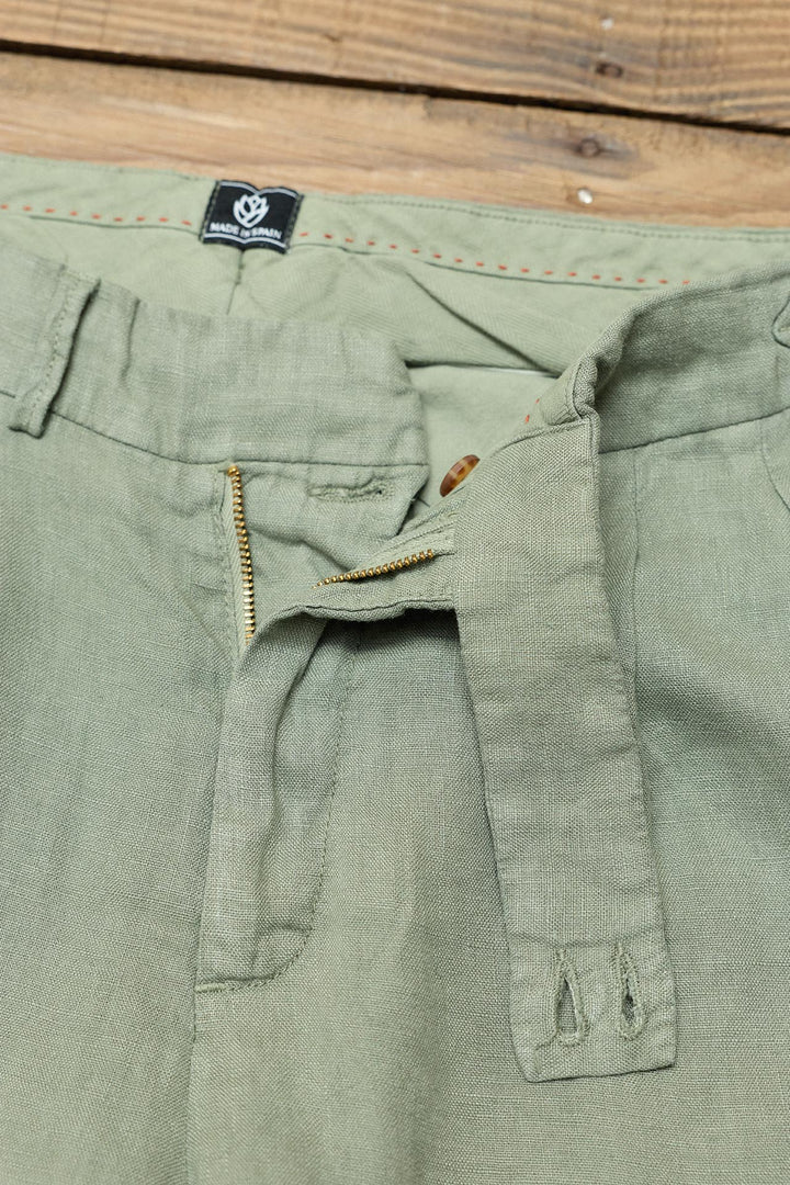 Pantalón Sartorial Lino Verde