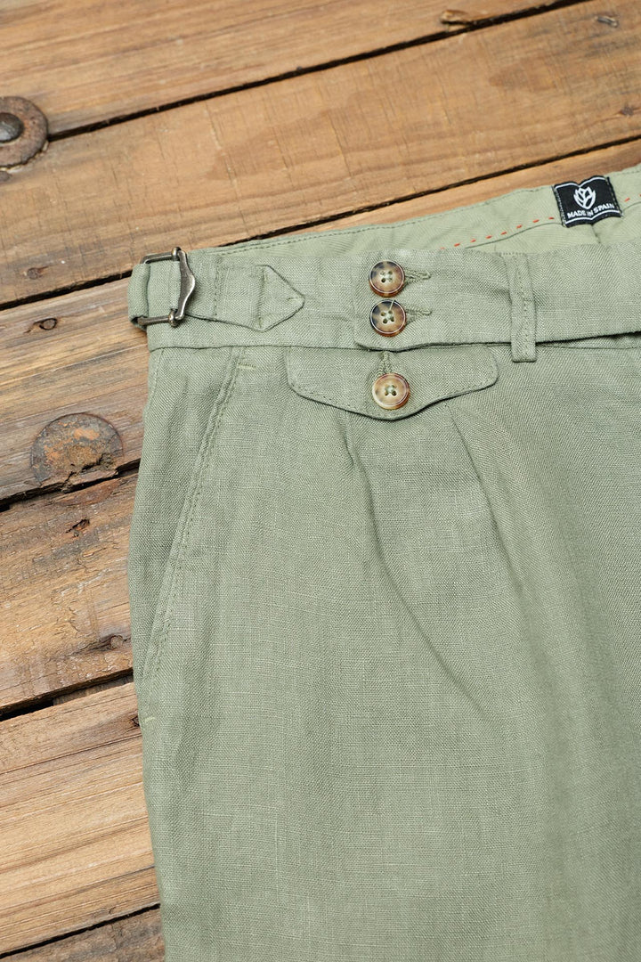 Pantalón Sartorial Lino Verde
