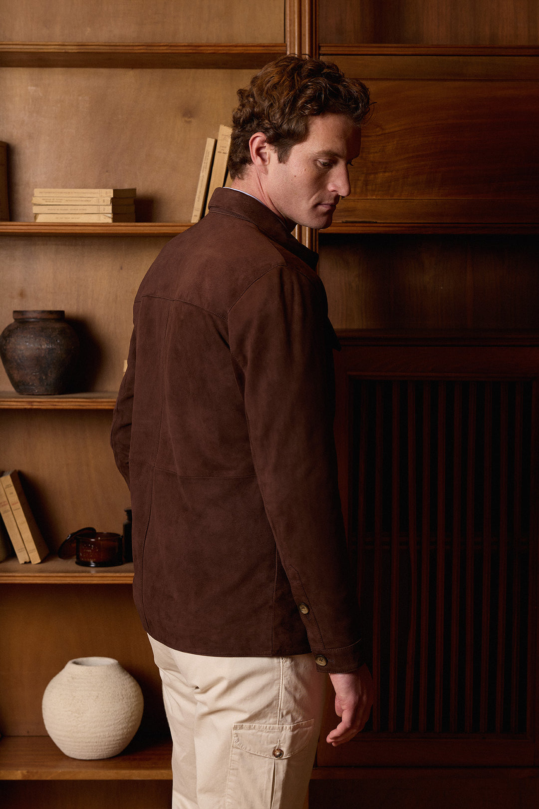 Sobrecamisa Ante Nobuck Marrón Chocolate