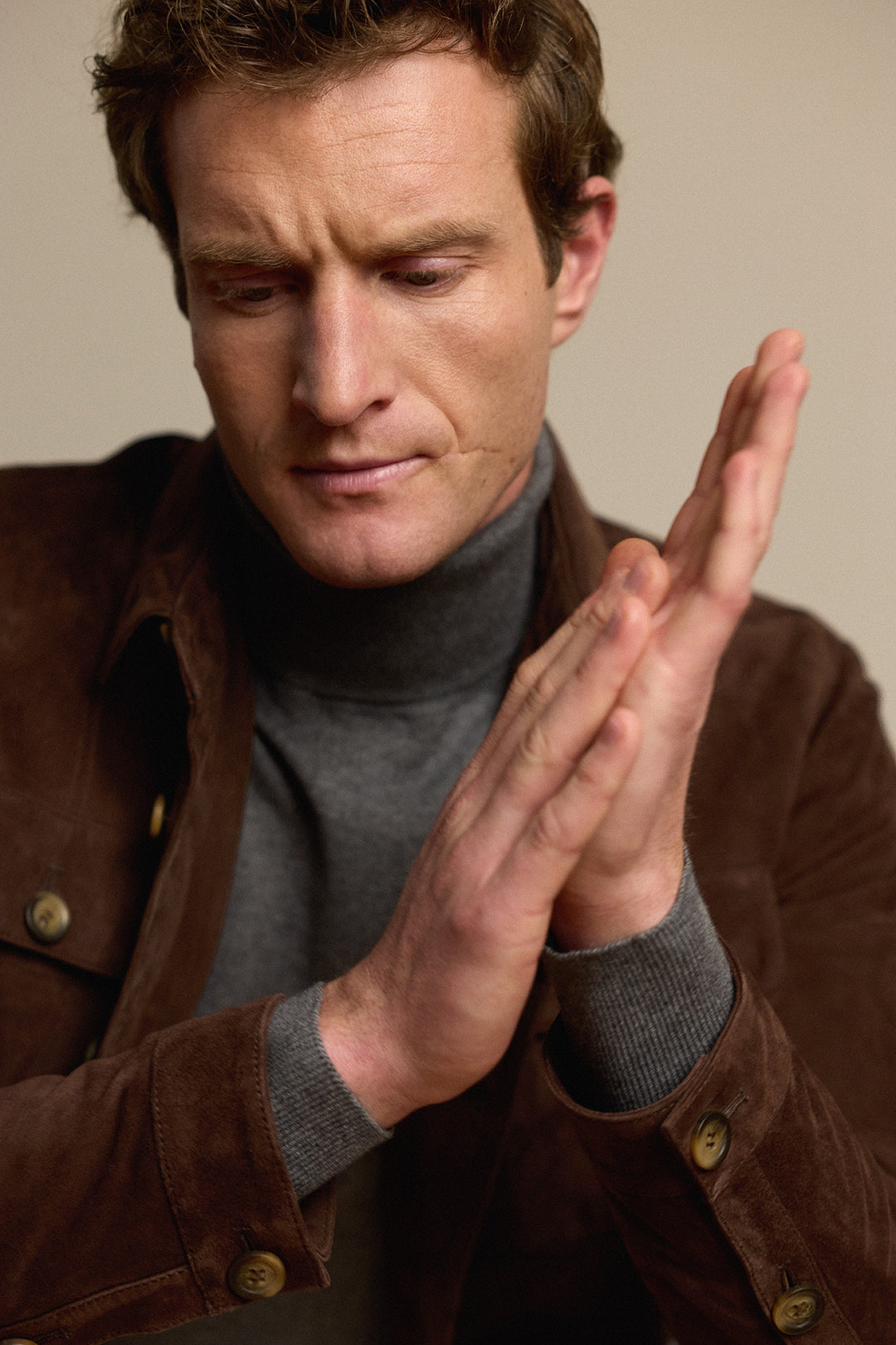 Sobrecamisa Ante Nobuck Marrón Chocolate