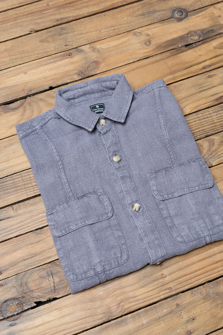 Sobrecamisa Fletcher Lino Cinza