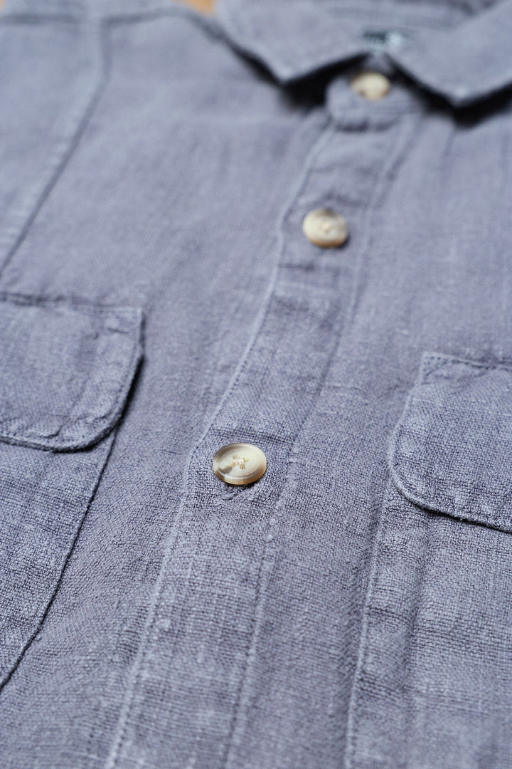 Sobrecamisa Fletcher Lino Cinza
