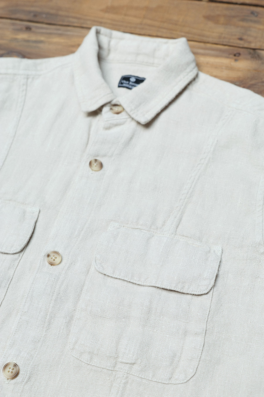 Sobrecamisa Fletcher Lino Beige
