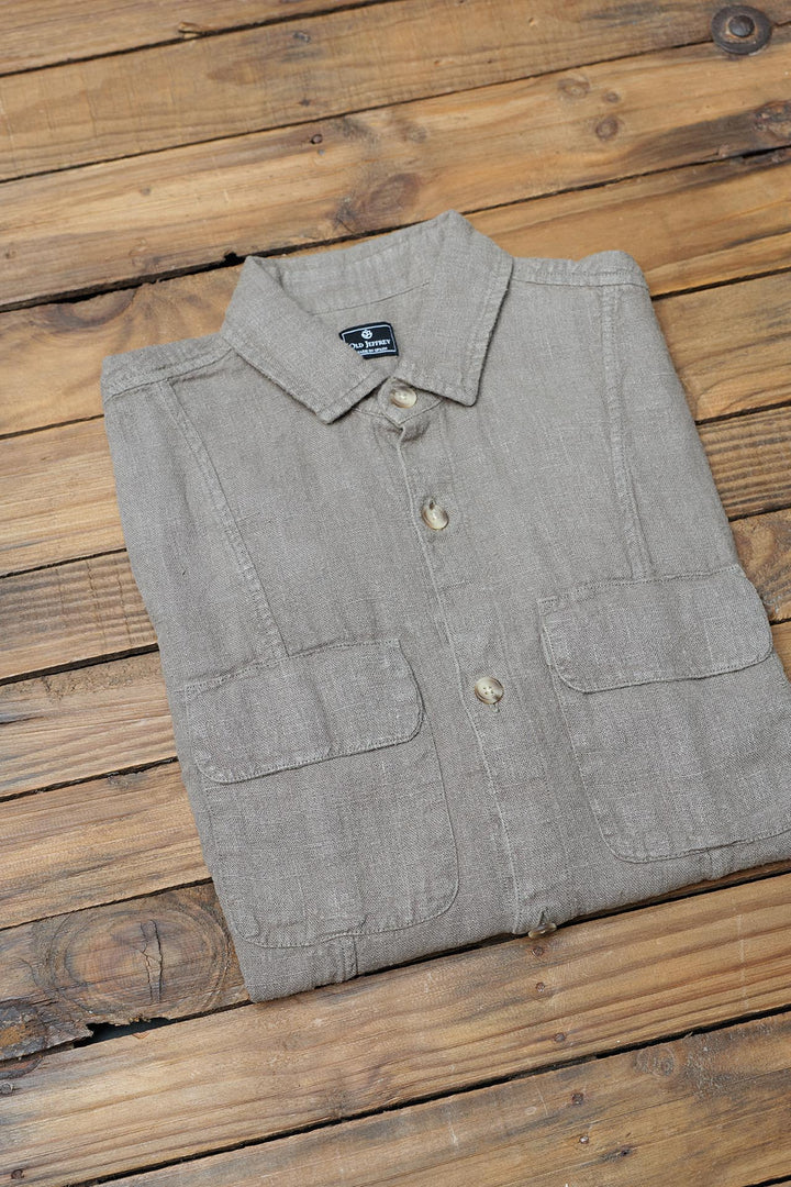 Sobrecamisa Fletcher Lino Marrón
