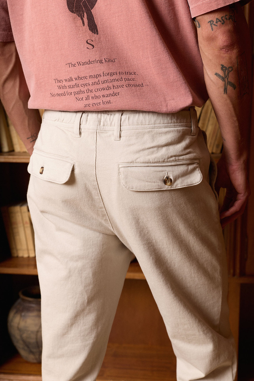 Pantalón Cintura Goma Algodón Hielo