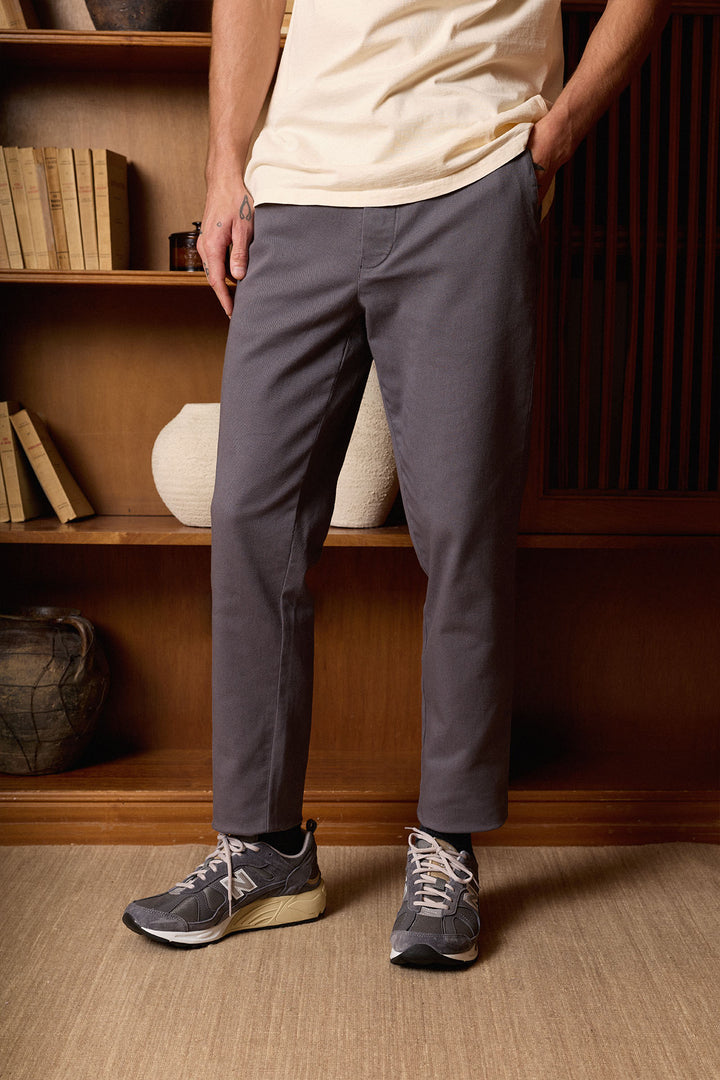 Pantalón Cintura Goma Algodón Marino