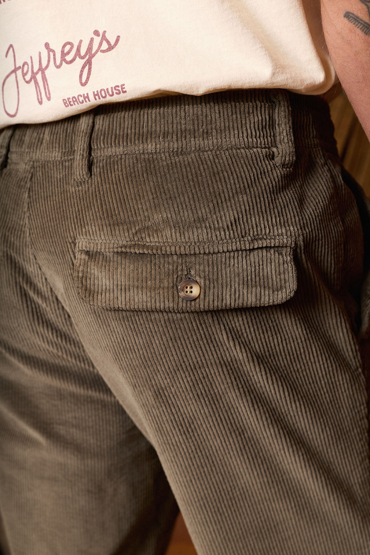 Pantalón Pana Cintura Goma Khaki