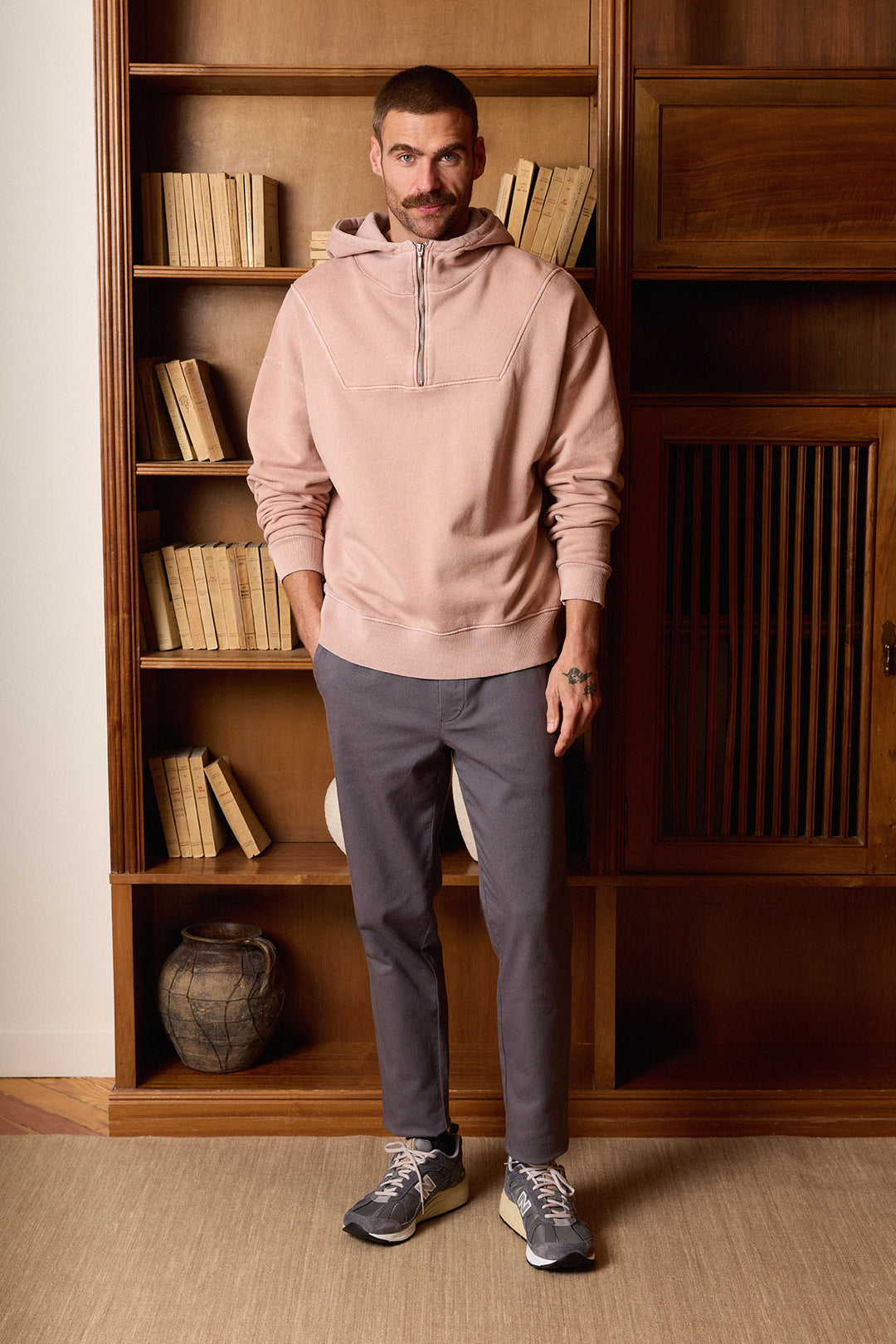 Sudadera Cremallera Salmón