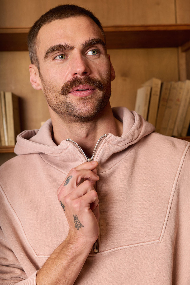 Sudadera Cremallera Salmón