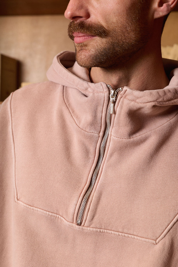 Sudadera Cremallera Salmón