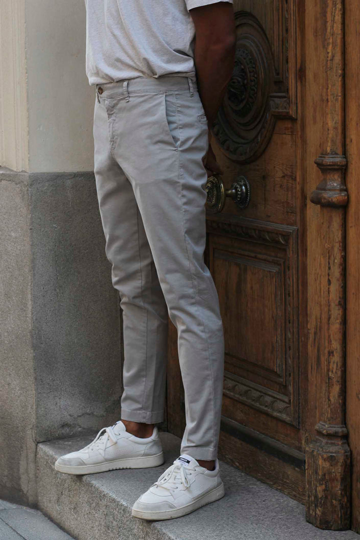 Aluminum Gray Classic Chino Pants