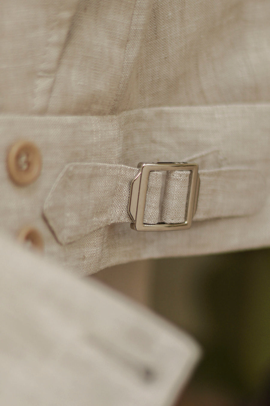 Calça MTM 100% Linho Areia with 6cm Cós and Belt