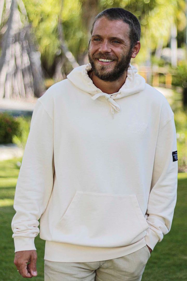 Hooded Sweatshirt Jeffrey´s Bay White Bone Alg. Organic