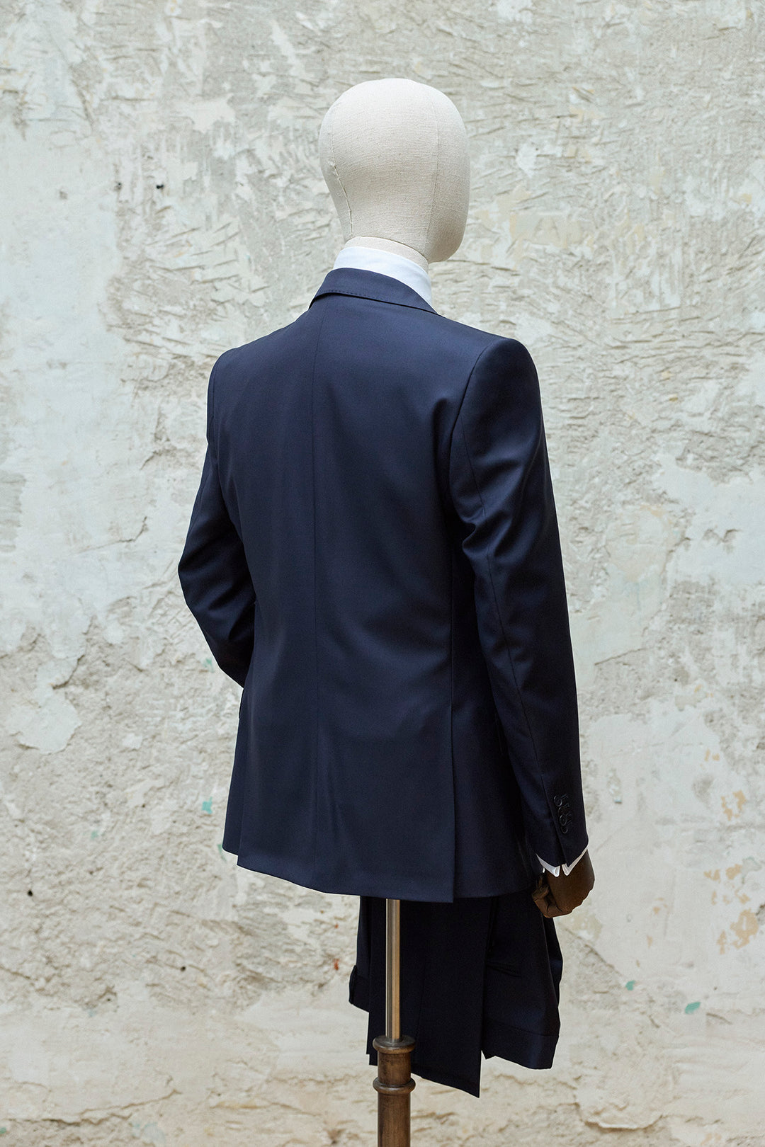 Navy Blue 3 Piece Suit with 10.5cm Peak Lapels