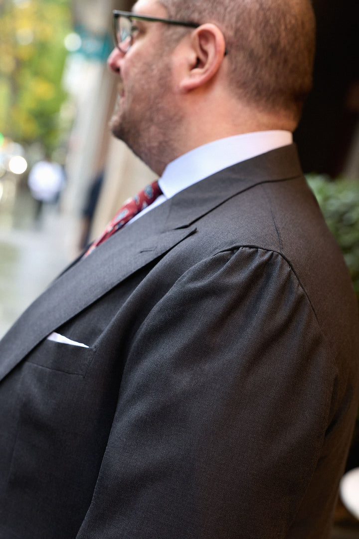 Traje MTM 2 Piezas  Loro Piana Tasmanian Super 170s Gris Plomo