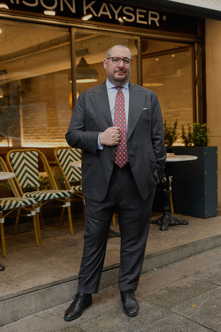 Traje MTM 2 Piezas  Loro Piana Tasmanian Super 170s Gris Plomo