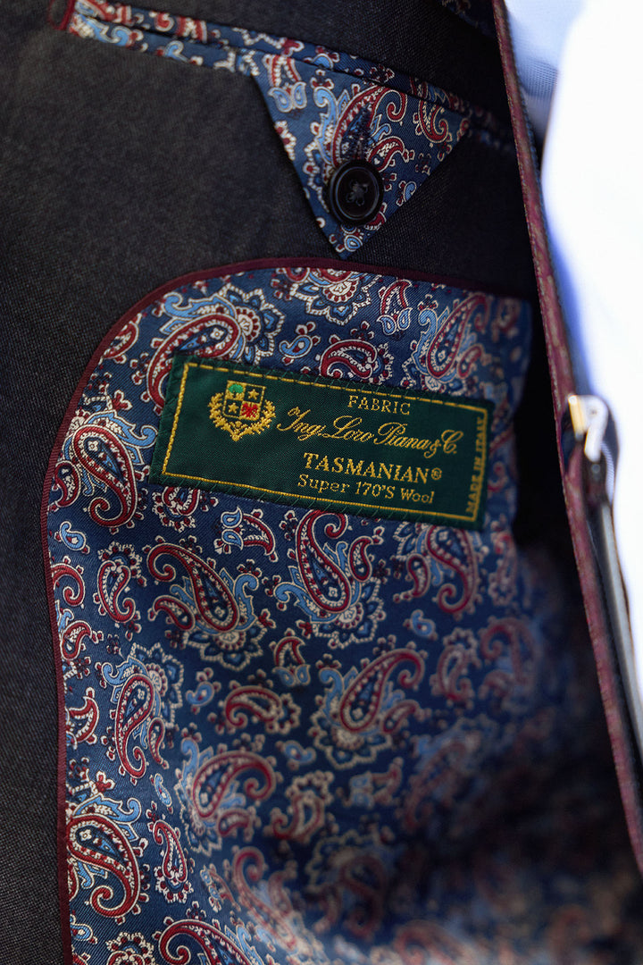 Traje MTM 2 Piezas  Loro Piana Tasmanian Super 170s Gris Plomo