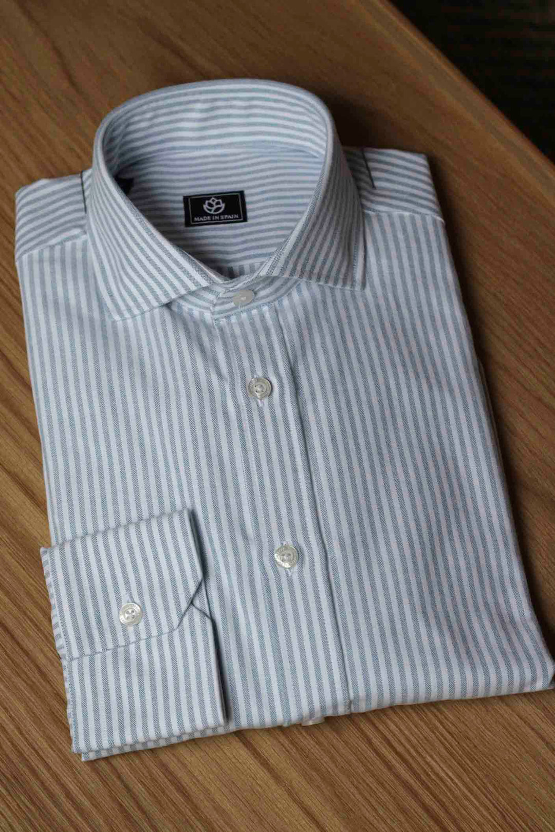 Blue Gray Brushed Oxford Shirt