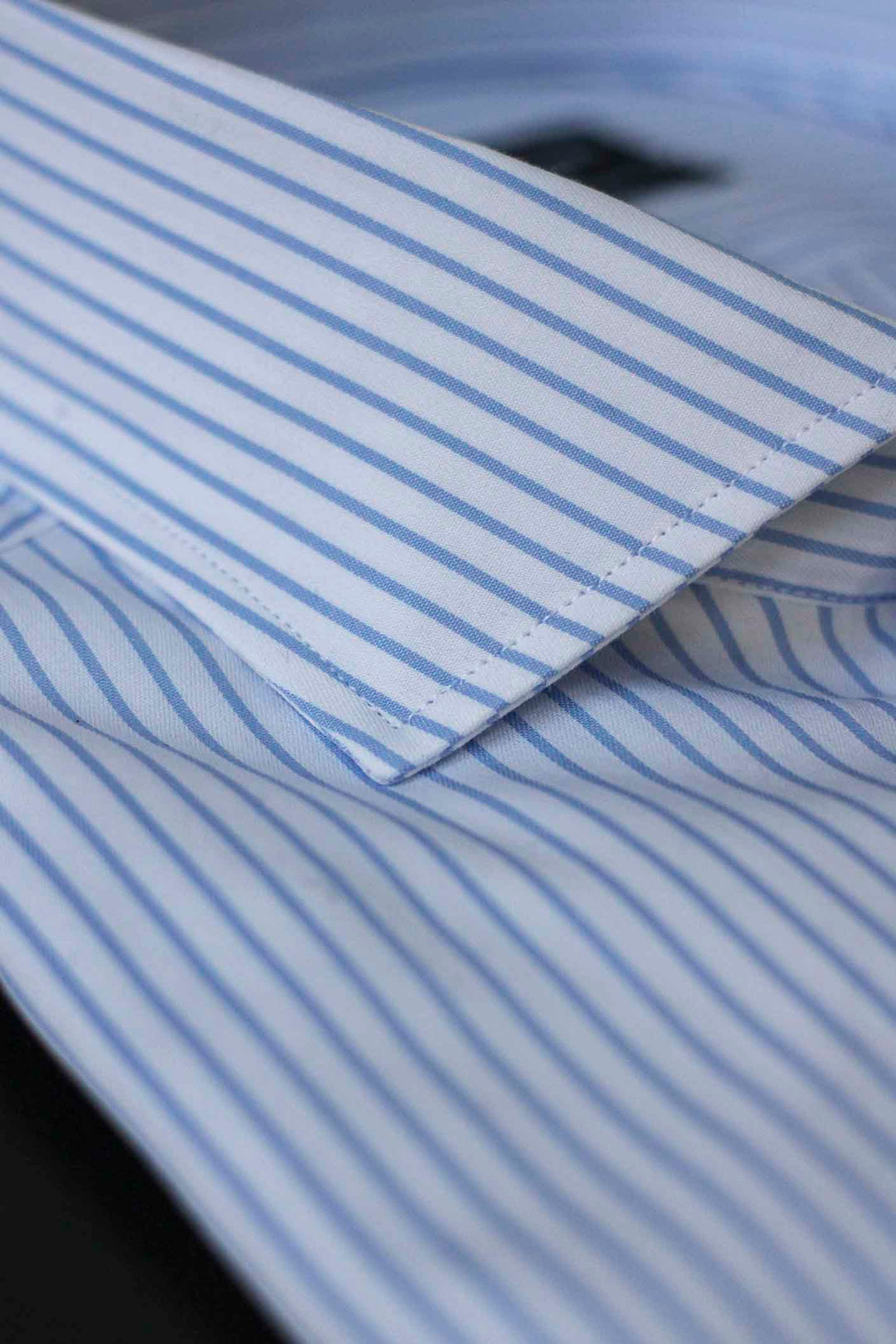 Light Blue Stripe Dress Shirt WITHOUT Cufflinks