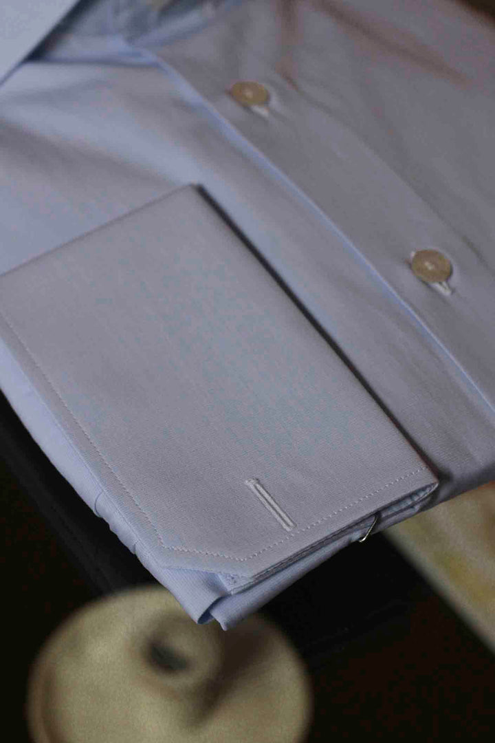 Light Blue Plain Dress Shirt WITH Cufflinks