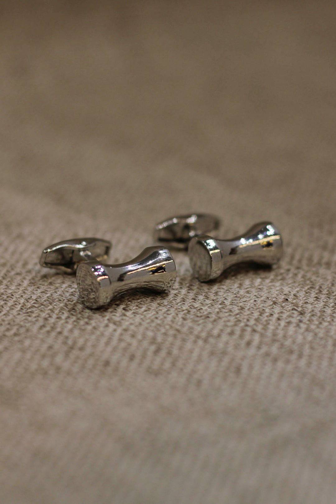 Smooth Silver Continuous Gavel Cufflinks