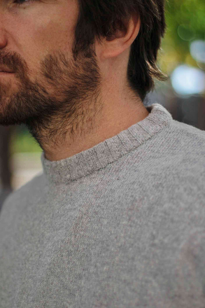 Horseshoe Neck Sweater Light gray