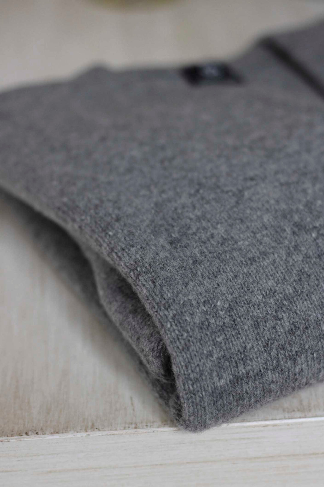 Gray Mink V-Neck Sweater