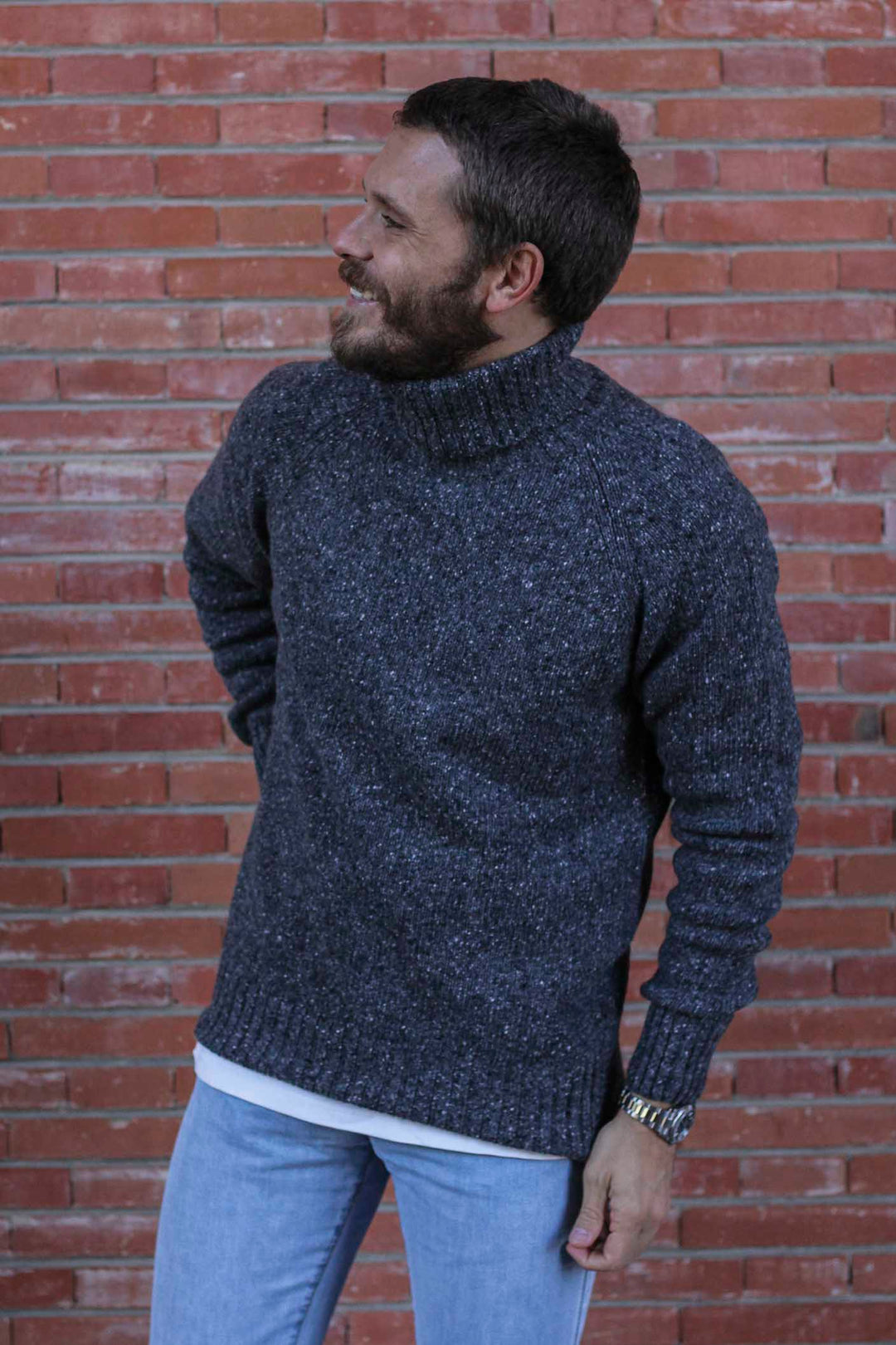 ECO Wool Turtleneck Sweater Wolf Gray