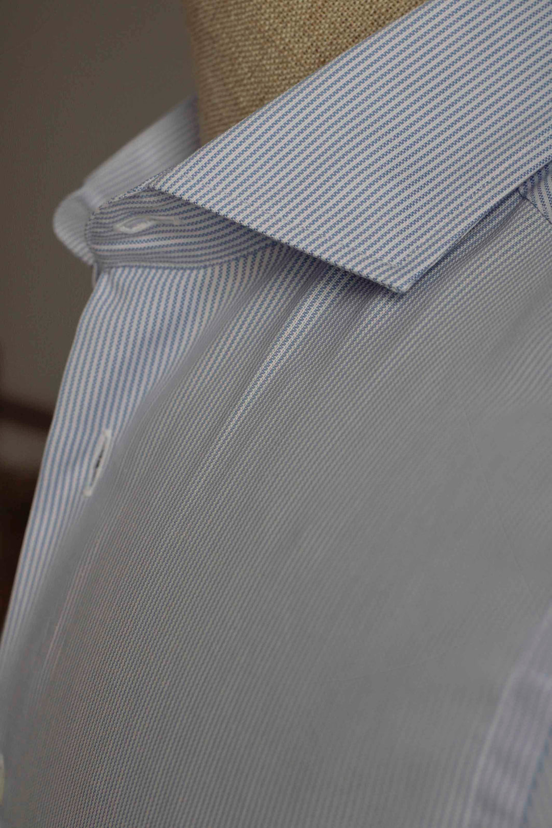 Blue Thousand Stripes Dress Shirt Without Cufflinks