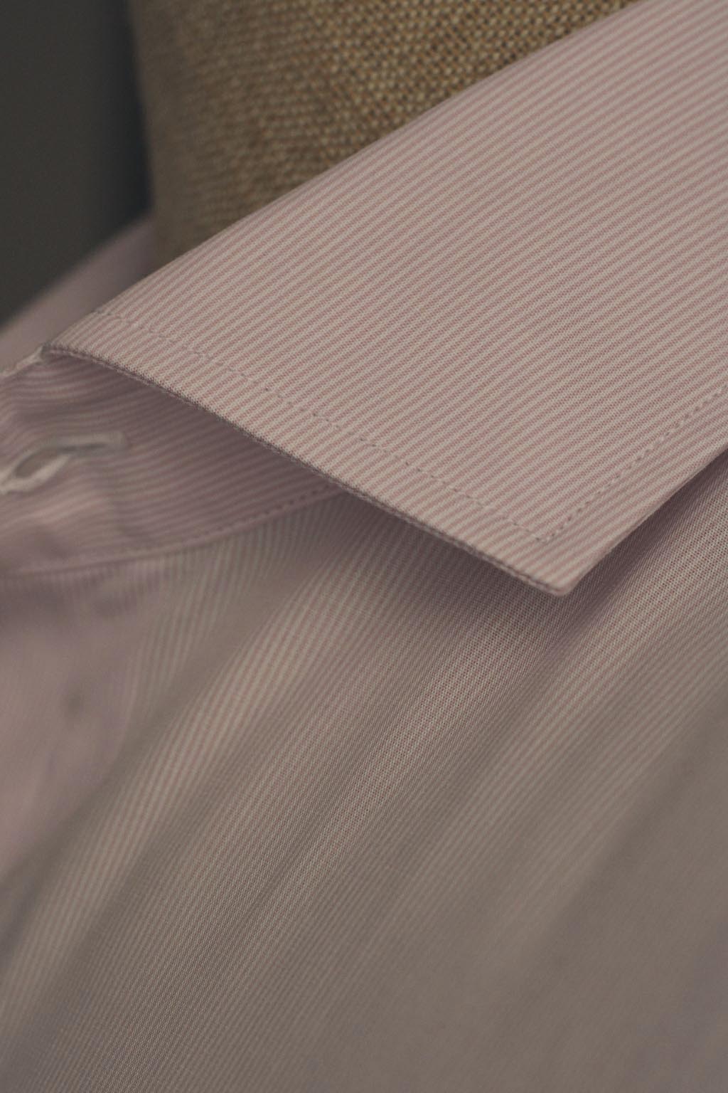 Pink Thousand Stripes Dress Shirt Without Cufflinks
