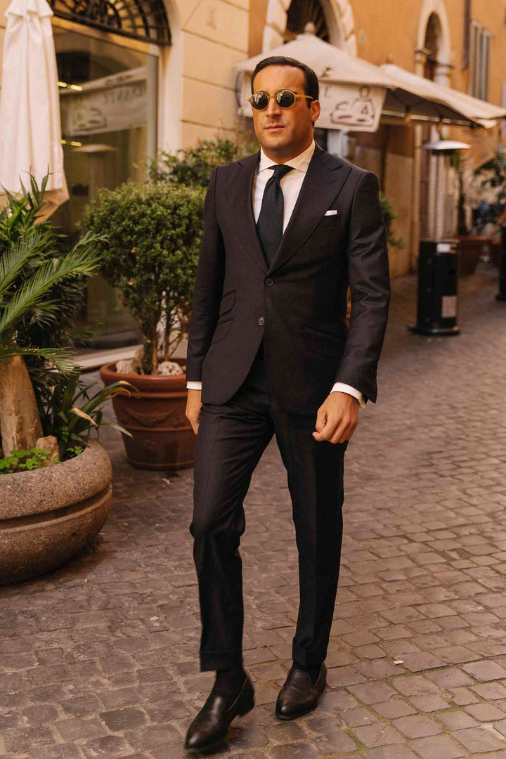Midnight Blue MTM Suit with 10,5cm Spearhead Lapels