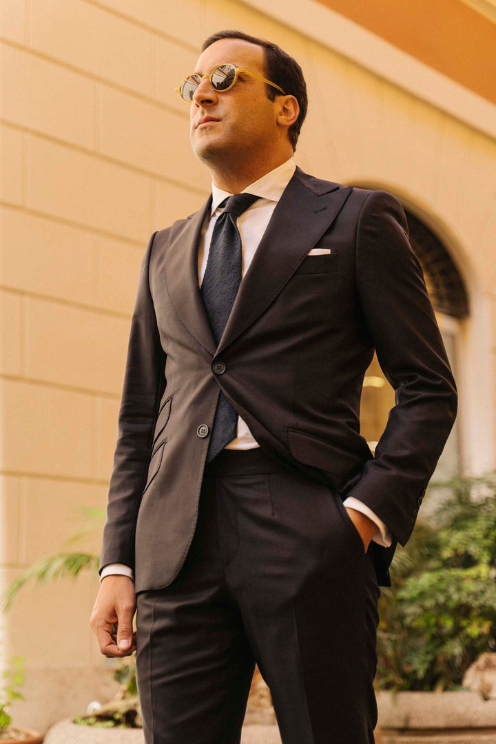 Midnight Blue MTM Suit with 10.5cm Spearhead Lapels