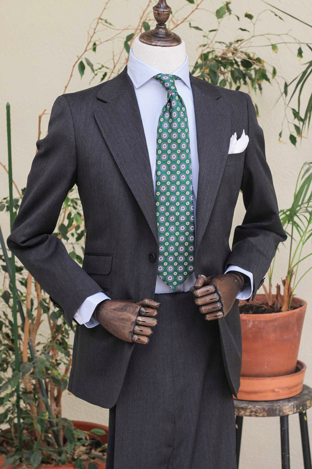 Combinar Corbata Corbata Para Traje Gris Marengo Gris Oxford