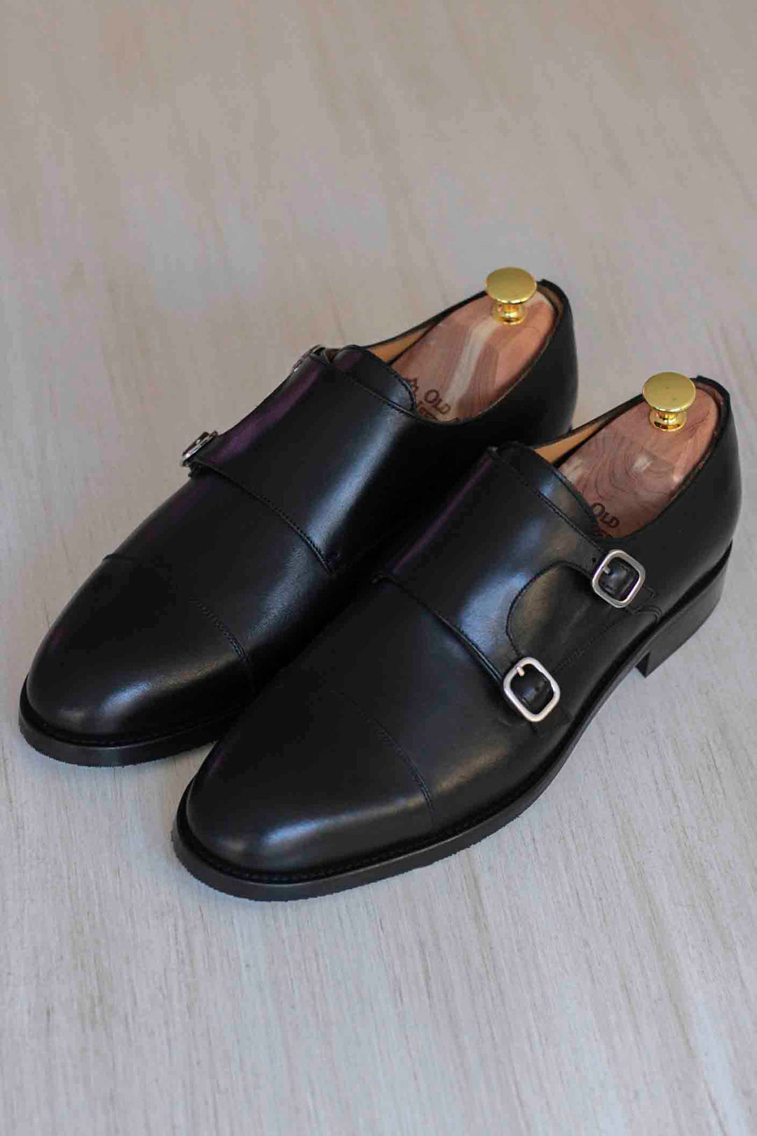 Zapato Doble Hebilla Boxcalf Negro