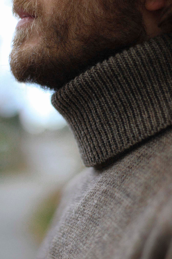 Chestnut Brown Turtleneck Sweater